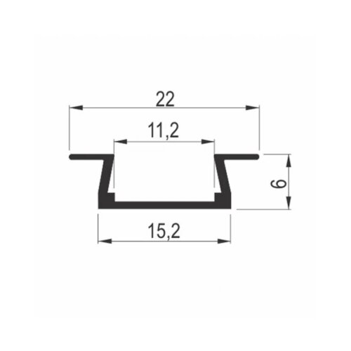 XL LED PROFIL UGRADNI 2206 CRNI (38020001) Cene