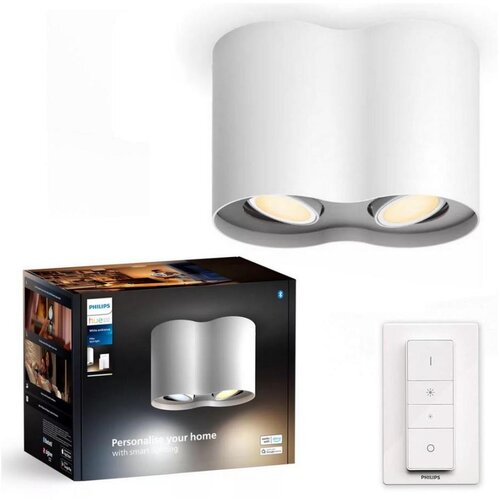 Philips LED prigu&scaron;iva spot svetiljka Hue PILLAR 2xGU10/4,2W/230V + daljinski upravljač, bela Cene