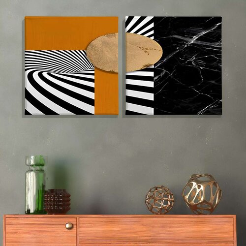 WALLXPERT ASR_CNV2-17 50x50 Multicolor Dekorativna Platna (2 Komada) Cene