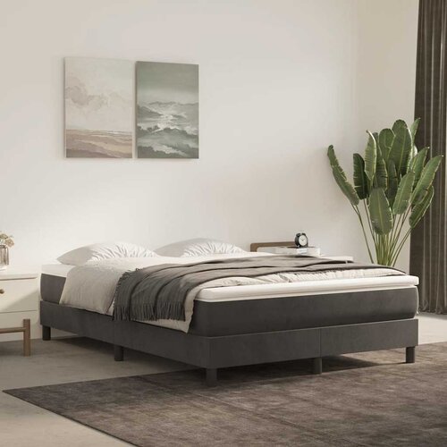 Furnova Vzmetnica z žepkasto vzmetjo temno siva 120x210x20 cm žamet, (21912104) Slike