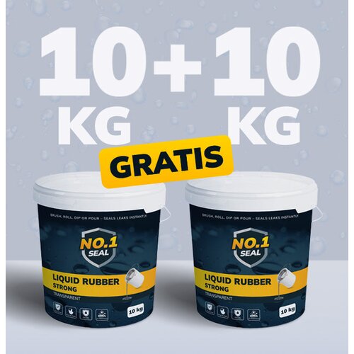 No.1 Seal 10 KG Transparentna Tečna guma STRONG (do 20m&amp;sup2;) Slike