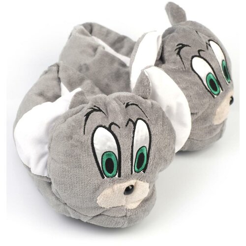 Capone Outfitters Plush Slippers - Gray - Flat Cene