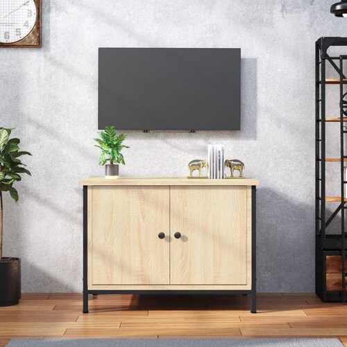 vidaXL TV omarica z vrati sonoma hrast 60x35x45 cm inženirski les Cene
