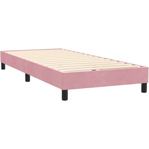 Box spring krevet s madracem ružičasti 80 x 220 cm bar&amp;scaron;unasti Slike