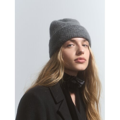 Reserved kapa beanie iz mešanice alpaka volne - siva Cene