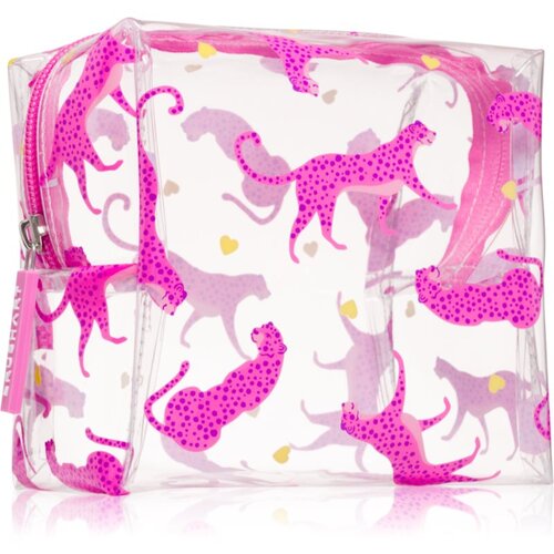 BrushArt Accessories Transparent cosmetic bag prozorna kozmetična torbica Cheetah in love A 1 kos Cene
