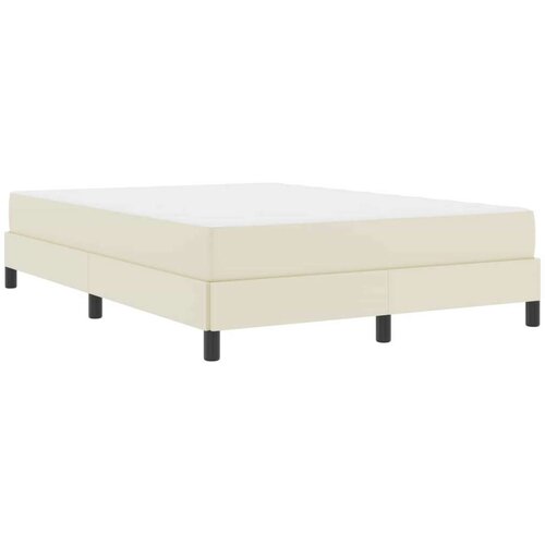  Okvir za krevet s madracem Krema 160 x 200 cm tkanina Slike