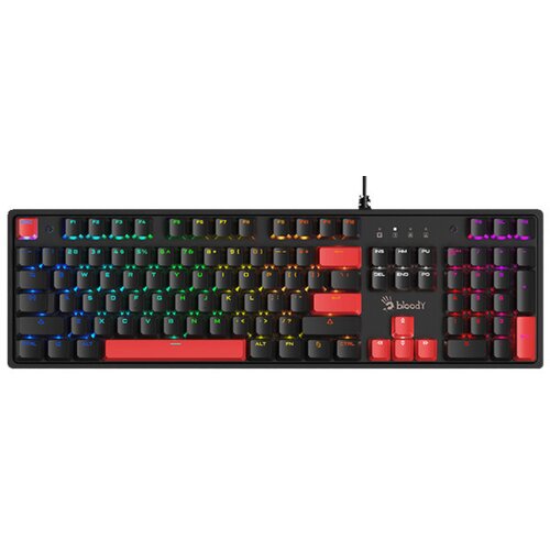A4Tech A4-S510R Bloody MEHANICKA Gejmerska tastatura black USB, US layout Fire Black / BLMS Red Cene