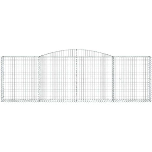  Lučne gabionske ko&amp;scaron;are 4 kom 400x30x120/140cm pocinčano željezo Slike