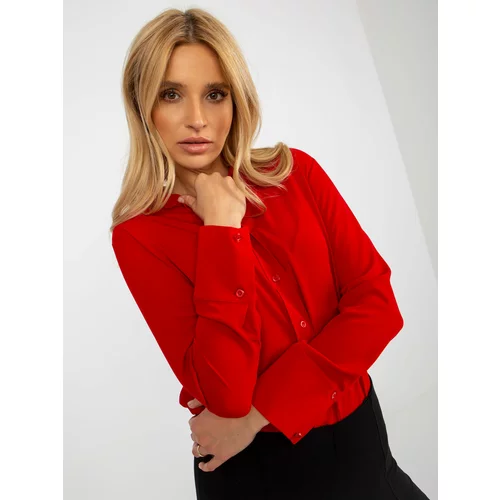 Fashion Hunters Red elegant classic shirt with collar