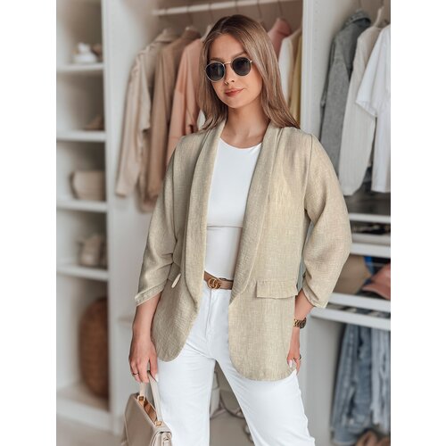 DStreet Marynarka damska oversize SOFT LOVE jasnobrązowa Slike