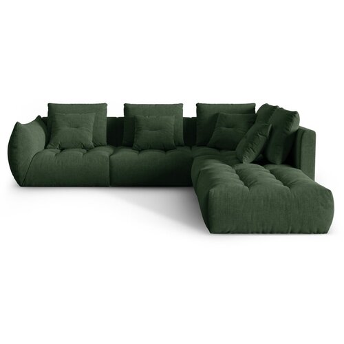 Micadoni Temno zelena kotna sedežna garnitura (desni kot/v obliki črke L) Bloom &amp;ndash; Home Slike