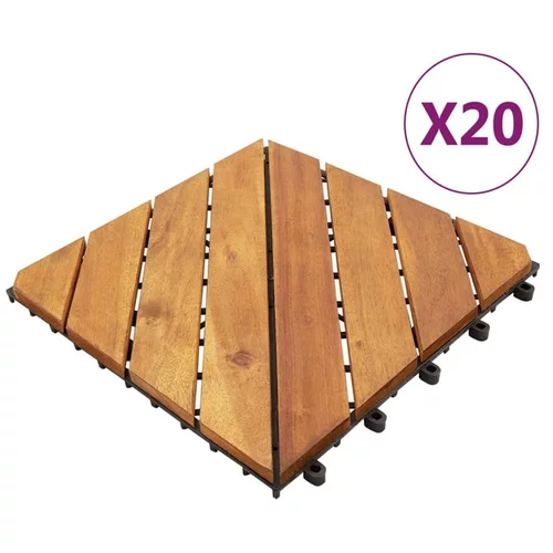  talne plošče 20 kosov rjave 30x30 cm trakacijev les