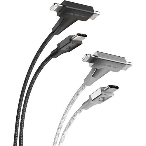 Scosche strikeline 2-v-1 usb-c&amp;reg;/lightning&amp;reg; kabel, 1,2 m, črn, (21166494) Slike