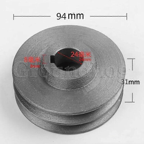 INORCO Polea de correa trapezoidal tipo A Polea de doble ranura Material de la polea Hierro fundido Diametro 50mm-100 Accesorios de herramientas elctricas, (21981746) Slike