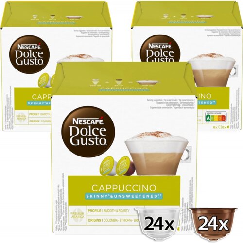 Dolce Gusto Cappuccino Skinny & Unsweetened 3&times;161,6 g, 48 kapsula XXL Cijene