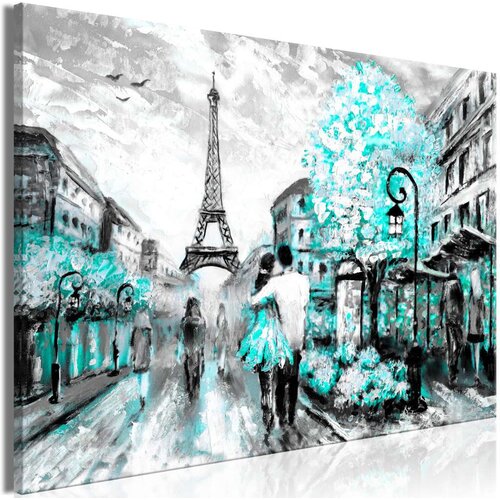  Slika - Colourful Rendez-Vous (1 Part) Wide Turquoise 90x60 Slike