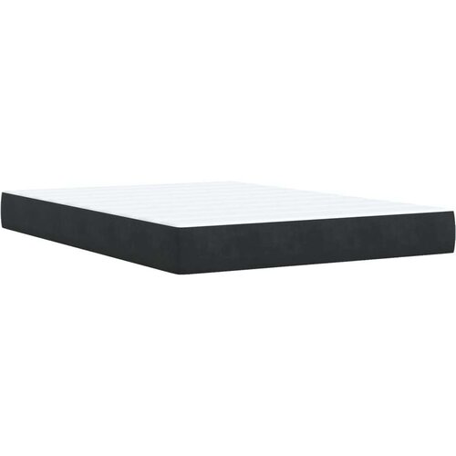 VidaXL Krevet s oprugama i madracem crni 140 x 190 cm bar&amp;scaron;unasti Slike