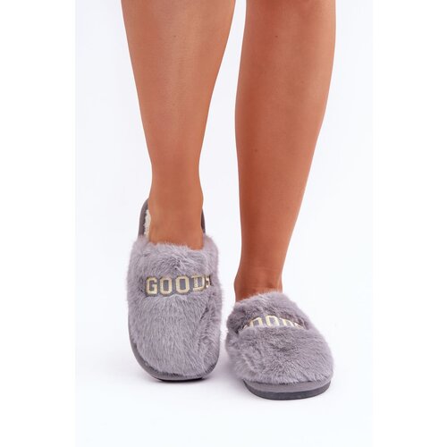  Women&amp;#039;s Slippers With Fur And Writing Gray Kalelia Slike