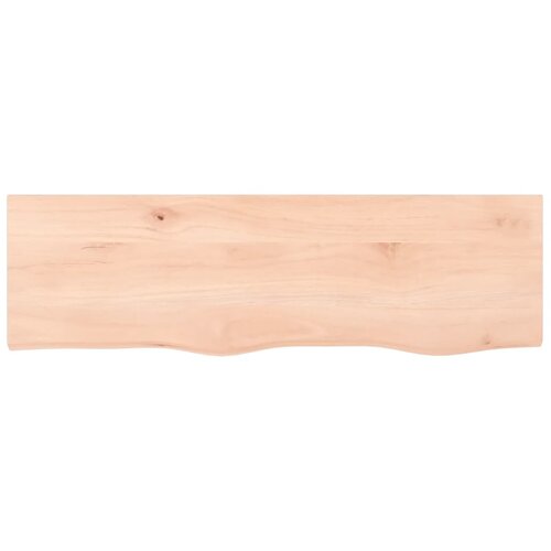  Zidna polica 100 x 30 x 2 cm od neobrađene masivne hrastovine Slike