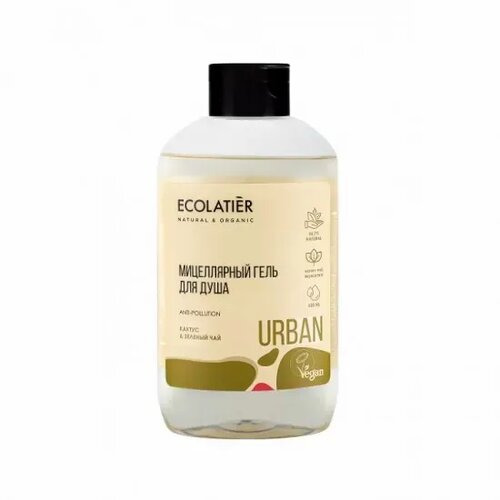 ECOLATIER Urban - Micelarni gel za tu&amp;scaron;iranje KAKTUS &amp;amp; ZELENI ČAJ 600ml Slike