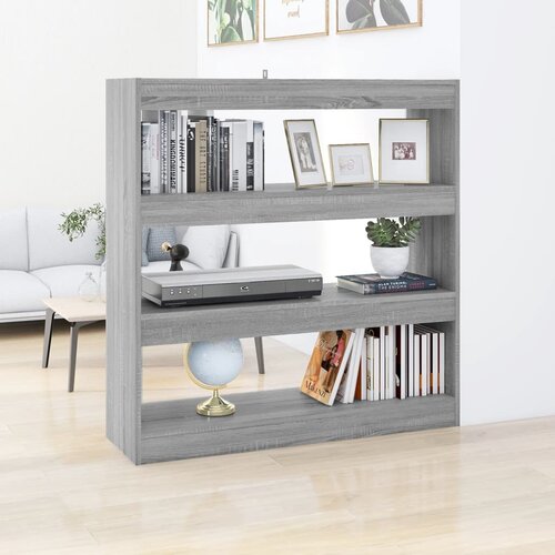 Furnova Knjižna omara/pregrada siva sonoma 100x30x103 cm, (21950759) Slike