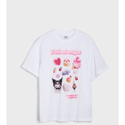 Sinsay Pamučna oversize majica s printom My Melody and Kuromi Cijene