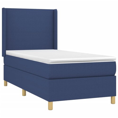  box spring s madracem LED plavi 80 x 200 cm od tkanine Slike