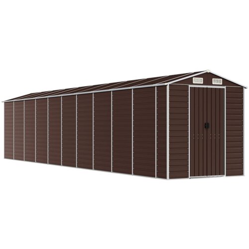vidaXL Vrtno spremi&scaron;te smeđe 191 x 895 x 198 cm od pocinčanog čelika Cijene