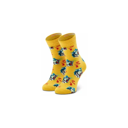 Happy Socks Otroške visoke nogavice KTIG01-2200 Rumena