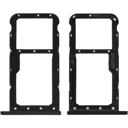 AVIZAR Nadomestni adapterski pladenj za kartico Nano SIM in kartico Micro-SD - kovinsko crna str. Huawei P20 Lite, (20886405) Cene