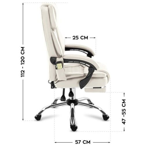  Uredska stolica s masažom Boss 6.0 bež Slike