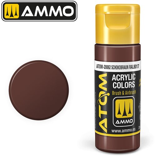 AMMO by MIG Jimenez Ammo ATOM Color Schokobraun RAL 8017 (Čokoladno braon RAL 8017) - ATOM-20062 Slike