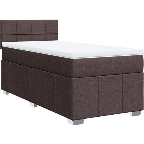 Maison Chic Box spring postelja - Vzmetna postelja z vzmetnico temno rjav 90x190 cm blago SL24037, (21891345) Slike