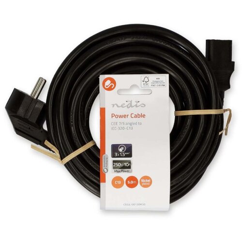 Nedis CEGL10015BK50 Kabl za napajanje racunara C13 5m Slike