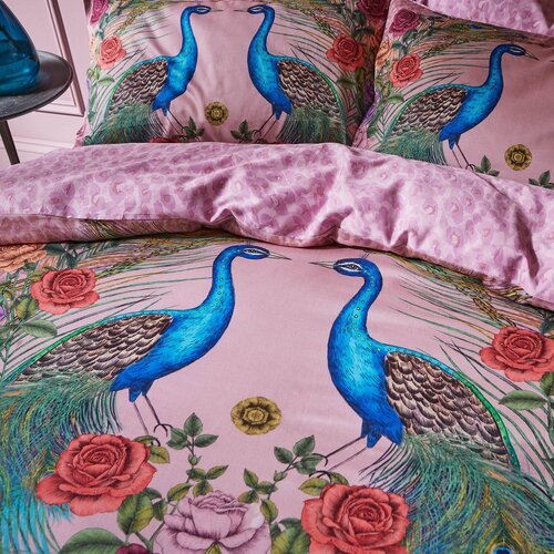 Matthew Williamson Rožnata enojna posteljnina iz bombažnega satena 135x200 cm Xanadu Peacock &amp;ndash; Slike