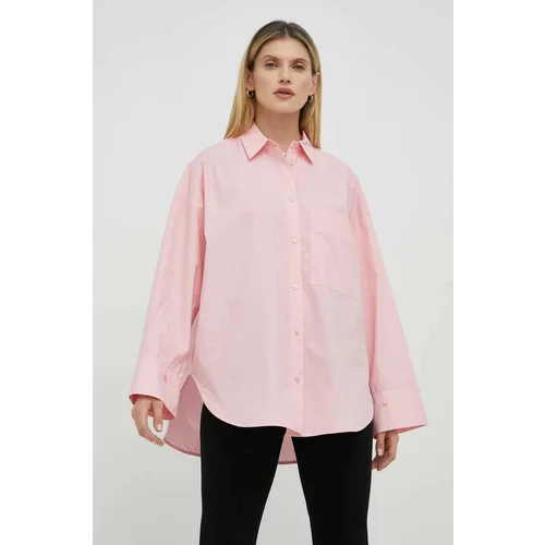 By Malene Birger Bombažna srajca ženska, roza barva