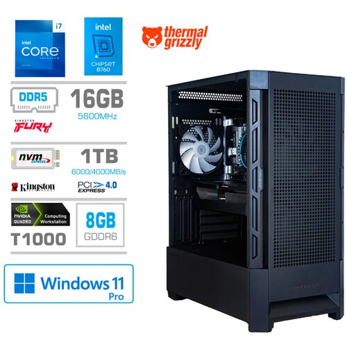 MEGA Računalnik MT WORKSTATION S8 i7-13700F/T1000-8GB/16GB-DDR5/1TB-4.0/1TB/750W/Win 11 PRO/črna, (22147464) Cene