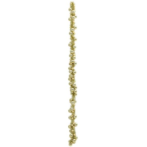 VidaXL Garland od božićnih kuglica Zlatno 186 cm Polistiren Slike