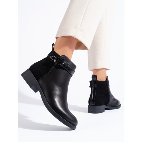SHELOVET Black classic women's boots Cene