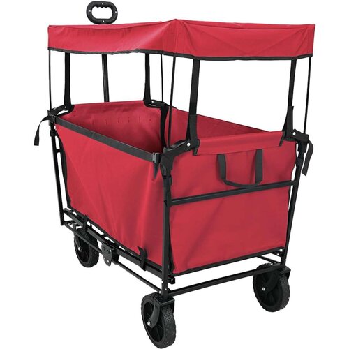  Sklopiva ručna kolica Crvena 105 x 56.5 x 116 cm Oxford tkanina - Crvena Cijene