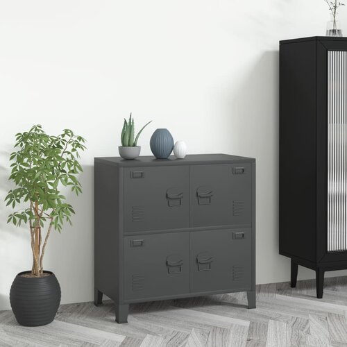 vidaXL Industrijski ormarić za spise antracit 75 x 40 x 80 cm čelični Cijene