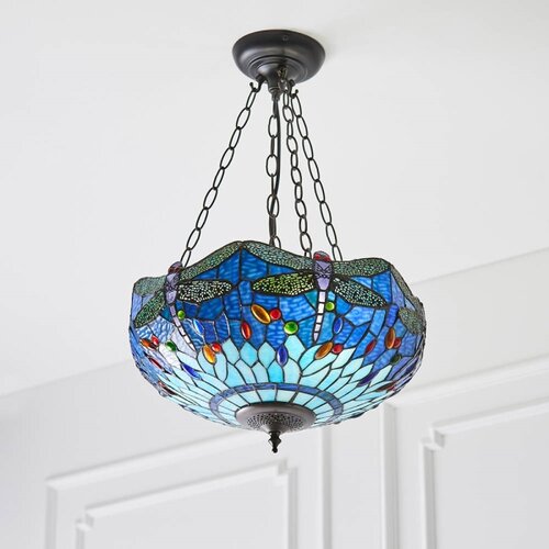  Endon 64075 - Luster na lancu Tiffany DRAGONFLY 3xE27/60W/230V prečnik 41 cm Slike