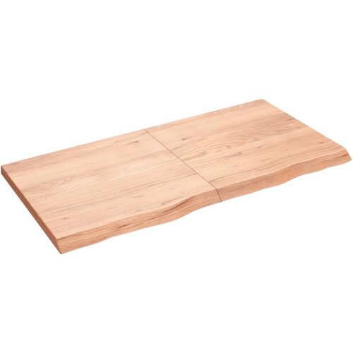 vidaXL Stenska polica svetlo rjava 120x60x4 cm trdna hrastovina Cene