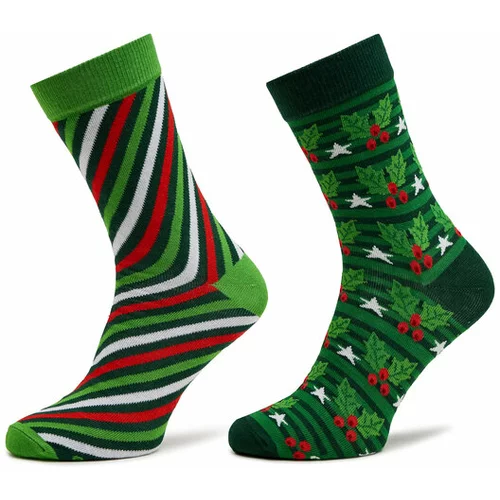 Rainbow Socks Set 2 parov ženskih visokih nogavic Xmas Socks Balls Adults Gifts Pak 2 Pisana
