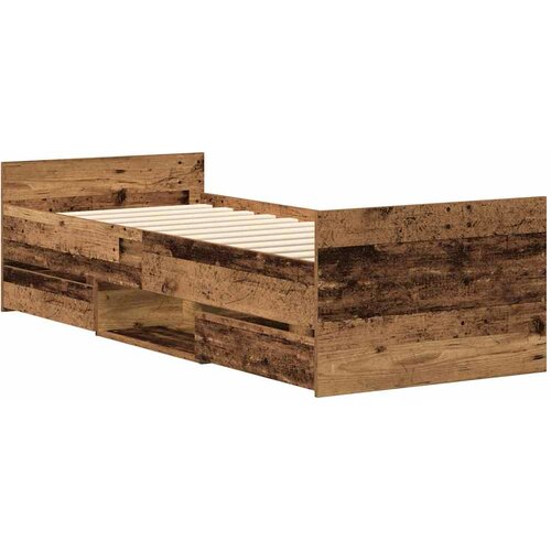  Okvir kreveta bez madraca staro drvo 100x200 cm Slike