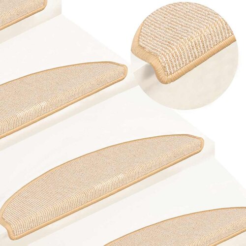  Prostirke za stepenice 15 kom 65x21x4 cm krem poluokrugle velike Cene
