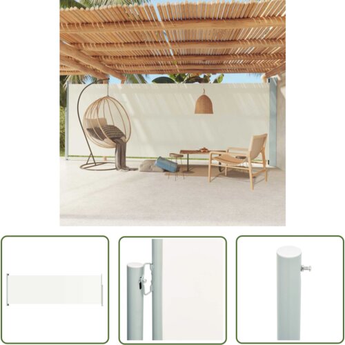  The Living Store Zložljiva stranska tenda za teraso 200x600 cm krem - Stranska Tenda, (21742992) Slike