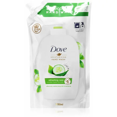 Dove Refreshing Care tekoče milo za roke nadomestno polnilo Cucumber & Green Tea 750 ml