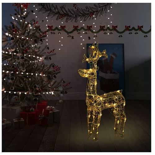  Božični jelen 90 LED lučk 60x16x100 cm iz akrila